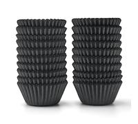 Moldes Magdalenas Papel Mini,400 Piezas,Pergamino Antiadherente de Grado Alimenticio,Moldes Papel Magdalenas Negro,Tamaño Mini