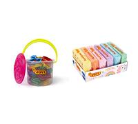 Moldes modelar jovi cubo de 24 unidades surtidas 6 modelos & Plastilina 70 tamaño pequeño caja de 6 unidades colores pastel surtidos 50g