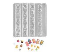 Moldes multifuncionales para uñas, molde de estilismo en forma de oso, accesorios para uñas, moldes adecuados para pequeños accesorios, suministros de mejora