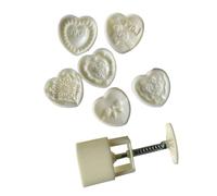 Moldes multiusos para hornear pasteles de judías verdes de ABS con sello de galletas en forma de corazón para hornear y celebrar Sello de galletas de fácil uso
