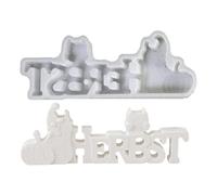 Moldes otoñales | Moldes de resina de Gnom de calabaza fáciles de desmoldar - Silicona Otoño Letras Moldes, para decoración festiva del hogar, suministros de manualidades, jabón perfumado