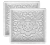 Moldes para adoquines de hormigón, diseño de loto antiguo DIY para escalones de camino de jardín, formas de cemento reutilizables para pasarela de Patio, 2 uds.