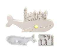 Moldes para ballenas - Molde de silicona para casa de ballenas | Moldes epoxi para peces de yeso de cemento | Molde de de yeso para manualidades, proyectos de bricolaje y regalos decorativos,