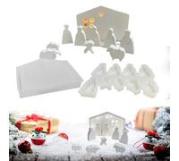 Moldes para belén - Juego de moldes de silicona de Navidad | Figura de la Sagrada Familia | Moldes de Jabón Artesanal Religiosos, Herramienta Creativa de Decoración para Festivales Cumpleaños