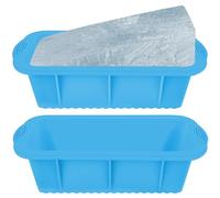 Moldes para bloques de hielo extra grandes, paquete de 2 moldes para hielo para baño de hielo o enfriador, moldes grandes de silicona para cubitos de hielo para enfriador de bañera fría(azul)