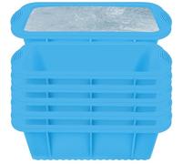 Moldes para bloques de hielo extra grandes, paquete de 6 moldes para hielo para baño de hielo o enfriador, moldes grandes de silicona para cubitos de hielo para enfriador de bañera fría(azul)