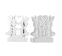 Moldes para candelabros | Forma de corazón antiadherente, moldes de silicona antiadherentes | para yeso, arcilla, jabón, bricolaje, amantes del hogar, vacaciones, cumpleaños