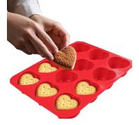 Moldes Para Chocolate - Molde Para Hornear Con 12 Cavidades En Forma De Corazón - Forma De Corazón De Silicona es | Postre Fondant Jabón Vela Arcilla Manualidades Hielo Gelatina Fiesta Vacaciones Hoga