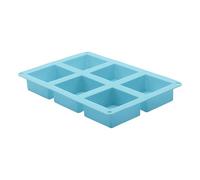 Moldes Para Chocolate | Moldes para Dulces de Silicón con 6 Divisiones Cuadradas,Cubitera Cuadrada Antiadherente para Cubitos de Hielo, Suministros para Hornear para Caramelos, Cupcakes, Resina,