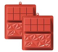 Moldes para Chocolates,2 PCS 2 en 1 Molde de Chocolate Profundo Molde para Barras de Chocolate Molde de Silicona Extra Profundo para Moldes de Proteína y Energía para DIY Chocolates Caramelos