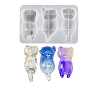 Moldes Para Colgantes Llavero Molde Joyería Forma De Gato Pequeño Moldes Llaveros Silicona Herramientas Fabricación Manual Lindo Molde Gatos