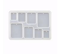 Moldes para colgantes, molde para joyería, moldes para llaveros de silicona de múltiples formas con agujeros, herramientas de fabricación manual, moldes para pendientes