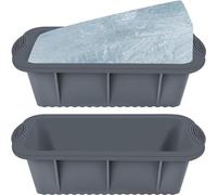 Moldes para Cubitos de Hielo,2-Pack de Cubitos de Hielo de Silicona Reutilizables y Fáciles de Soltar para Baño de Hielo Whisky Cócteles Pudding Gelatina Zumo de Leche para Fiestas en Casa (Gris)