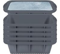 Moldes para Cubitos de Hielo,6-Pack de Cubitos de Hielo de Silicona Reutilizables y Fáciles de Soltar para Baño de Hielo Whisky Cócteles Pudding Gelatina Zumo de Leche para Fiestas en Casa (Gris)