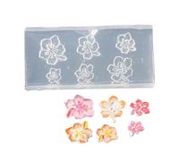 Moldes para decoración de uñas, moldes de flores, plantilla para manicura, decoraciones artísticas para uñas, plantilla de manicura, herramienta de silicona