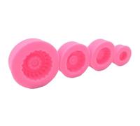 Moldes para fondant de neumáticos, juego de 4 moldes de silicona con forma de rueda de camión para decoración de pasteles de azúcar, chocolate, dulces, arcilla polimérica, jabón, gelatina.