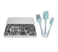 Moldes para galletas, 30 moldes para postres, de acero inoxidable apto para lavavajillas, para bodas, fiestas, hogar, panadería, escuela, accesorios para hornear