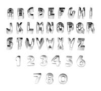 Moldes para galletas, 35 Piezas, Cortadores, Emporte Pièces En Forme De Lettres Et De Chiffres, Moldes de Acero Inoxidable para Galletas Fondant Chocolate, para Pastel, Cookie, Décoration de Gâteau