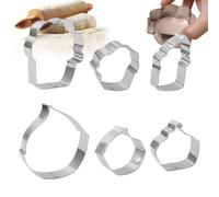 Moldes para galletas de horno | 6 piezas de acero para pasta | Utensilio para pasteles pasteles aperitivos preparación | Casa Escuela Fiestas Bodas Celebraciones