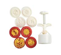 Moldes para galletas Patrón de conejos de flores Postre Presión manual Máquina para hacer postres Herramienta para hornear para festival del medio otoño Prensa para galletas y cortadores para bodas