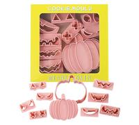 Moldes para galletas, sellos de grado alimenticio, 10 unidades, resistentes y reutilizables, diseño de fácil agarre, superficies antiadherentes, bordes lisos, moldes de galletas para fiestas