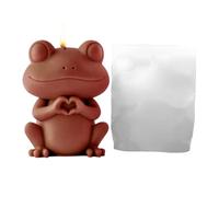 Moldes para hacer velas: 6,3 x 6,3 x 8,2 cm, forma de animal reutilizable, herramienta fácil de disolver, forma de vela de animales para manualidades, amigos, estudiantes, adultos, hombres, mujeres