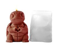Moldes para hacer velas: 6,3 x 6,3 x 8,2 cm, forma de animal reutilizable, herramienta fácil de disolver, forma de vela de animales para manualidades, amigos, estudiantes, adultos, hombres, mujeres