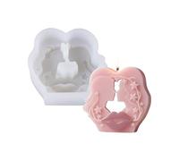 Moldes para hacer velas, molde de jabón para parejas, moldes de silicona para manualidades, decoraciones románticas, moldes de fundición para velas de aromaterapia, yeso de chocolate