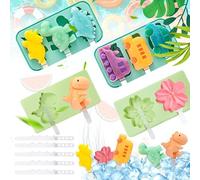 Moldes para Helados, 4 Piezas Moldes Reutilizables para Helados de Silicona, BPA Free, Fácil de Quitar, Fácil de Limpiar, Molde Cubitos con Barra para Palo de Sorbetti Chocolate Pudín (B)