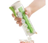 Moldes para helados, 6 compartimentos, a prueba de fugas y sin contacto, molde de cubitos de hielo con tapa para congelador, para café, de leche, cerveza, bourbon, frigorífico, hogar, apartamento