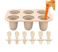 Moldes Para Helados - Bandejas Congelador 6 Cavidades Molde Para Cake | Paletas Helado Desmoldado Fácil Reutilizable para Chocolate Fruta Postres
