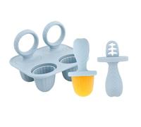 Moldes para helados de fruta para bebés, alimentador de fruta para alivio de la dentición, moldes de polo silicona reutilizables con mango, utensilios cocina, esenciales para bebés sin BPA