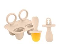 Moldes para helados de fruta para bebés, alimentador de fruta para alivio de la dentición, moldes de polo silicona reutilizables con mango, utensilios cocina, esenciales para bebés sin BPA