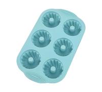 Moldes para hornear - Bandeja de silicona antiadherente de 28,5 x 17 x 3,5 cm, diseño de seis cavidades, utensilios para hornear en forma de conchas marinas, magdalenas, chocolate, galletas, postres