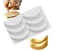 Moldes para hornear y repostería 6 Cavidades en Forma de Plátano para