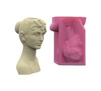 Moldes para jarrones, moldes para macetas, forma de cabeza humana, moldes de almacenamiento para bolígrafos, moldes adecuados para manualidades, moldes de resina hechos a mano