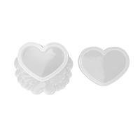 Moldes para joyeros, moldes de Silicona con Forma de corazón de Amor para Hacer Manualidades de Resina