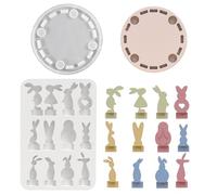 Moldes Para La Elaboración De Velas,Forma De Conejo | Modelo De Silicona Para Portavelas | Forma De Conejito Para Resina Yeso Jabón Manualidades De Pascua Centro De Mesa Decoración Del Hogar