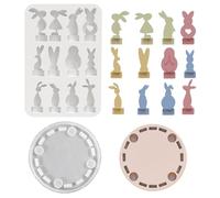 Moldes Para La Elaboración De Velas - Reutilizable Y Fácil Desmoldeo,Modelo De Silicona Para Portavelas - Reutilizable Fácil Desmoldar Para Manualidades Pascua Decoración Hogar Arte Manual Resina Yeso