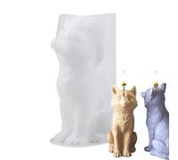 Moldes para la fabricación de velas,Moldes para cera de velas | Moldes de silicona para velas únicas en forma de lobo sentado | Molde de cera de vela Super fácil de desmoldar, para manualidades, b