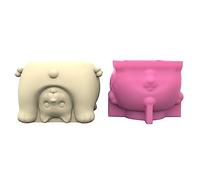 Moldes para macetas de animales, molde de silicona para cachorros, osos, moldes de resina, para jardín, decoración del hogar, accesorios de decoración del hogar