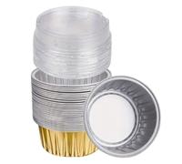 Moldes para magdalenas, Tazas for hornear de papel aluminio multicolor, 970 piezas(Gold 20pcs)