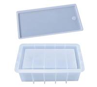 Moldes para manualidades, molde de resina epoxi, caja de dominó, moldes de silicona con tapa, caja de almacenamiento de ajedrez, molde de fundición epoxi para manualidades, de resina