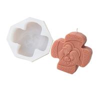 Moldes para manualidades, molde de vela de silicona, serie religiosa, formas ornamentales, moldes para manualidades, textura, vela religiosa