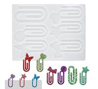 Moldes para marcapáginas para moldear epoxi - Molde de silicona para clip de papel Marcadores Moldes de fundición, fácil liberación Marcapáginas Fabricante Herramientas Hombres Mujeres Maestros Niños
