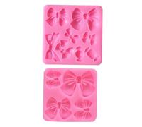 Moldes Para Moños De 2 Piezas, Lindos Moldes De Silicona, Moldes Para Hornear Diy, Se Pueden Usar Para Hacer Chocolate, Fructosa Y Dulces