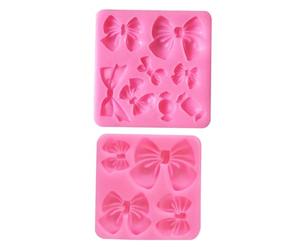 Moldes Para Moños De 2 Piezas, Lindos Moldes De Silicona, Moldes Para Hornear Diy, Se Pueden Usar Para Hacer Chocolate, Fructosa Y Dulces