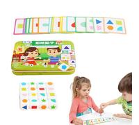 Moldes para niños pequeños de 1 a 3, dados para aulas - Divertidos juegos de ajuste de formas de madera con caja - Aprender juguetes para niños, niñas, mejorar los padres para los padres