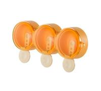 Moldes Para Paletas, 3 Cavidades, Moldes De Silicona Para Helado, Moldes Para Pasteles Y Donas, Lindos Moldes Para Hacer Helados, Para Paletas DIY(Naranja)