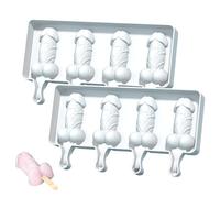 moldes para paletas heladas 4 cavidades novedosos moldes de silicona con forma de pene molde creativo para pastel con forma de pene para fiestas de adultos.
